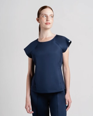 DELANTAL MUJER ELASTIC SCRUB AZUL MARINO
