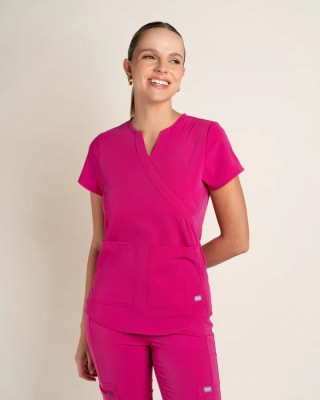 DELANTAL MUJER COMFORT FUCSIA