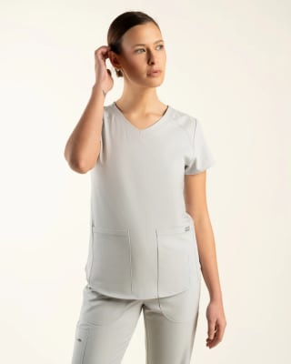 DELANTAL MUJER WONDER GRIS CLARO