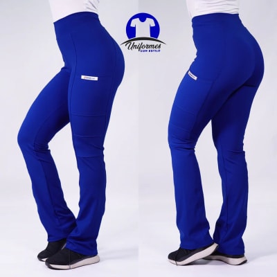 PANTALON MUJER FLEX AZUL REY