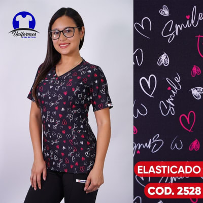 DELANTAL ESTAMPADO ELASTICADO 2528