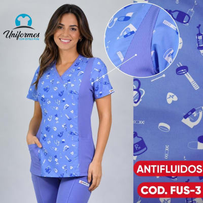 DELANTAL ANTIFLUIDOS ESTAMPADO FUS-3