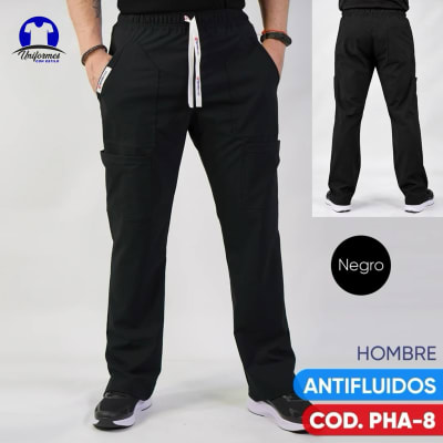 PANTALON HOMBRE ANTIFLUIDOS NEGRO