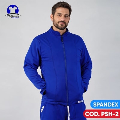 POLERON HOMBRE SPANDEX AZUL REY