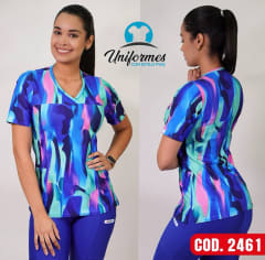 DELANTAL ESTAMPADO ELASTICADO 2461