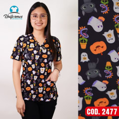 DELANTAL ESTAMPADO ELASTICADO 2477