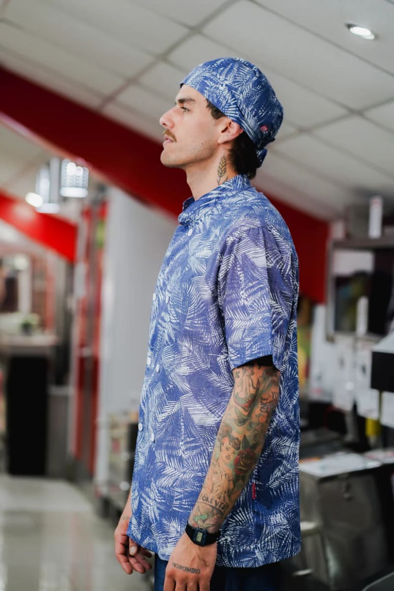 GORRO BRASSERIE BANDANA AZUL GUAYABERA3