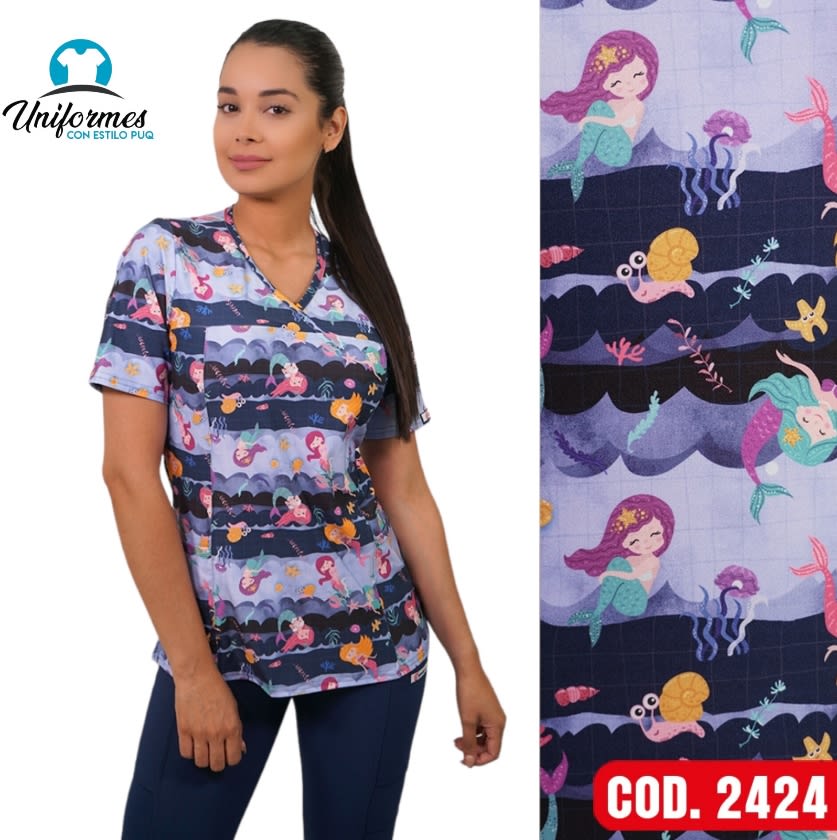 DELANTAL ESTAMPADO ELASTICADO 24241