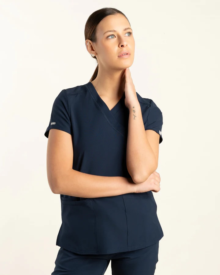 DELANTAL MUJER SPORT STRETCH AZUL MARINO1