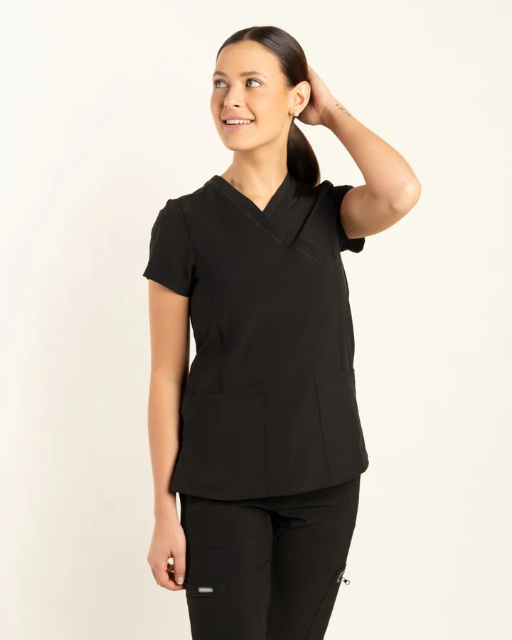 DELANTAL MUJER SPORT STRETCH NEGRO1