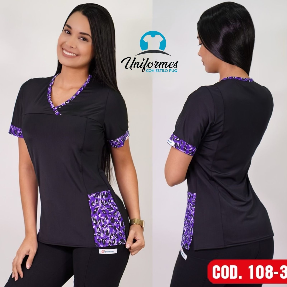 DELANTAL ESTAMPADO ELASTICADO 108-32