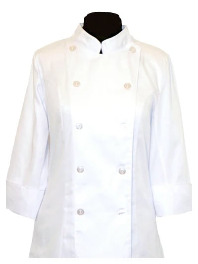 CHAQUETA CRUZADA MUJER GABARDINA BLANCA5