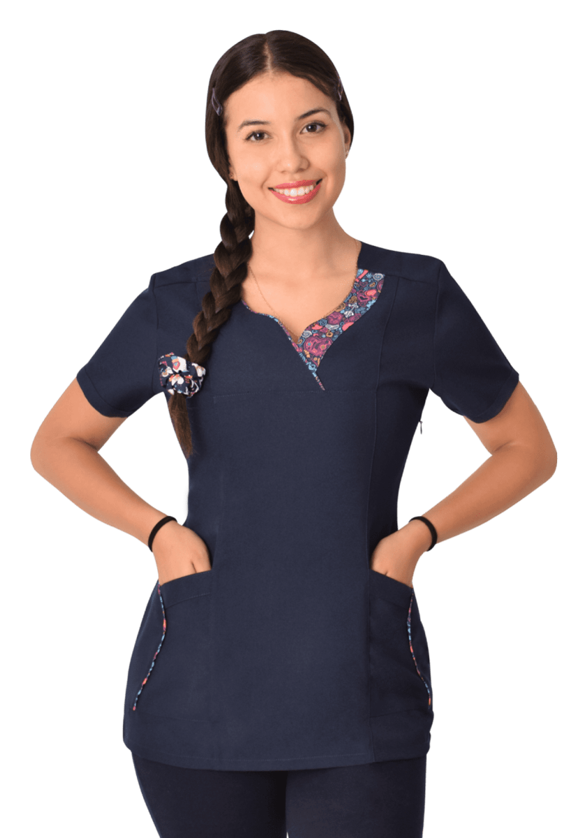 DELANTAL CORAZÓN AZUL MARINO1