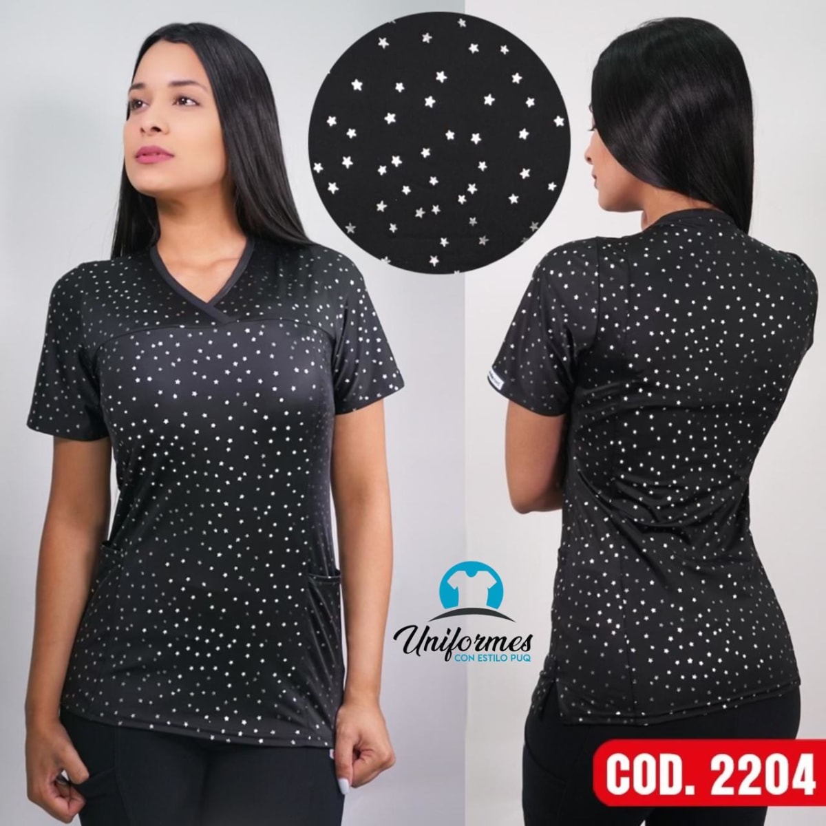 DELANTAL ESTAMPADO ELASTICADO 22041