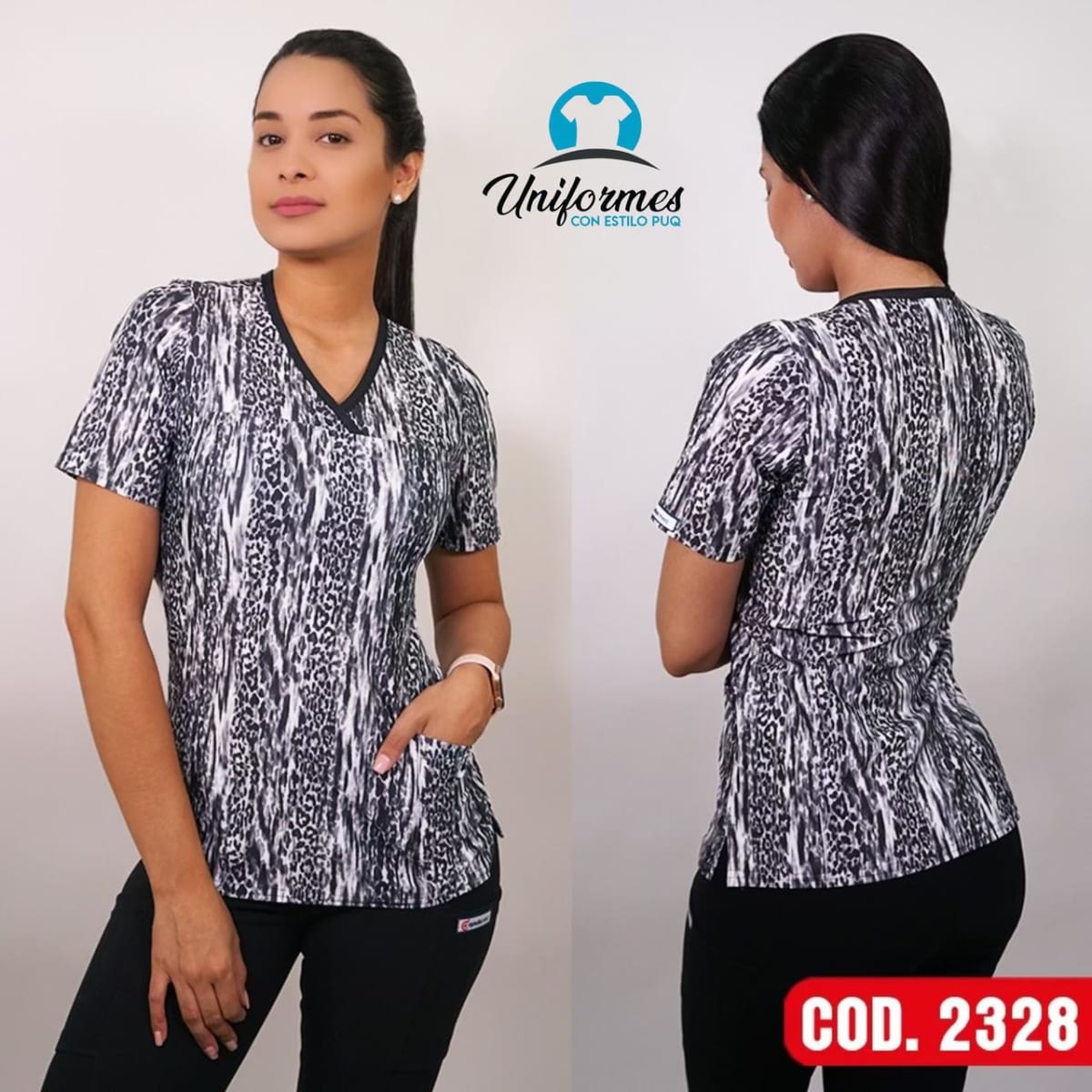 DELANTAL ESTAMPADO ELASTICADO 23281