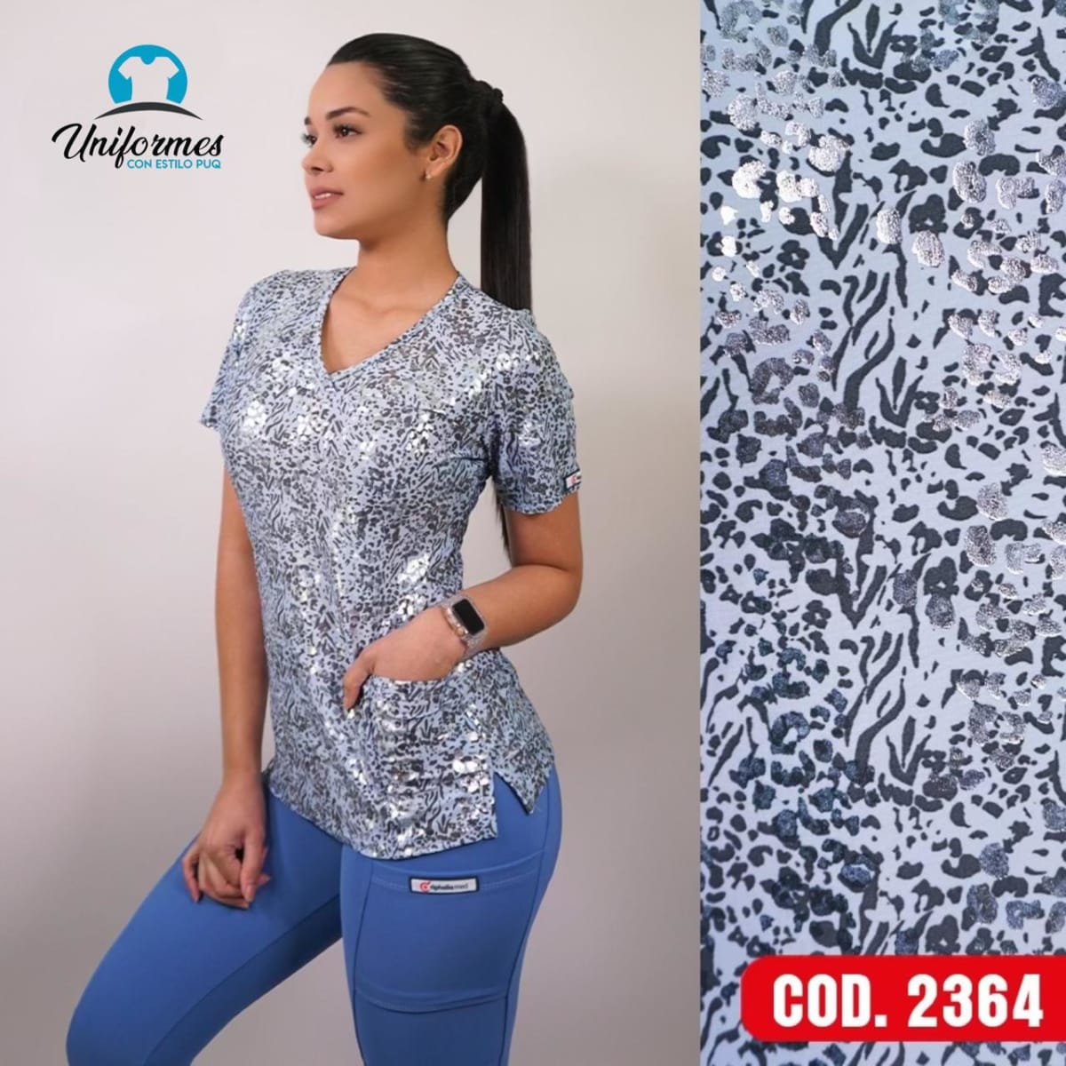 DELANTAL ESTAMPADO ELASTICADO 23641