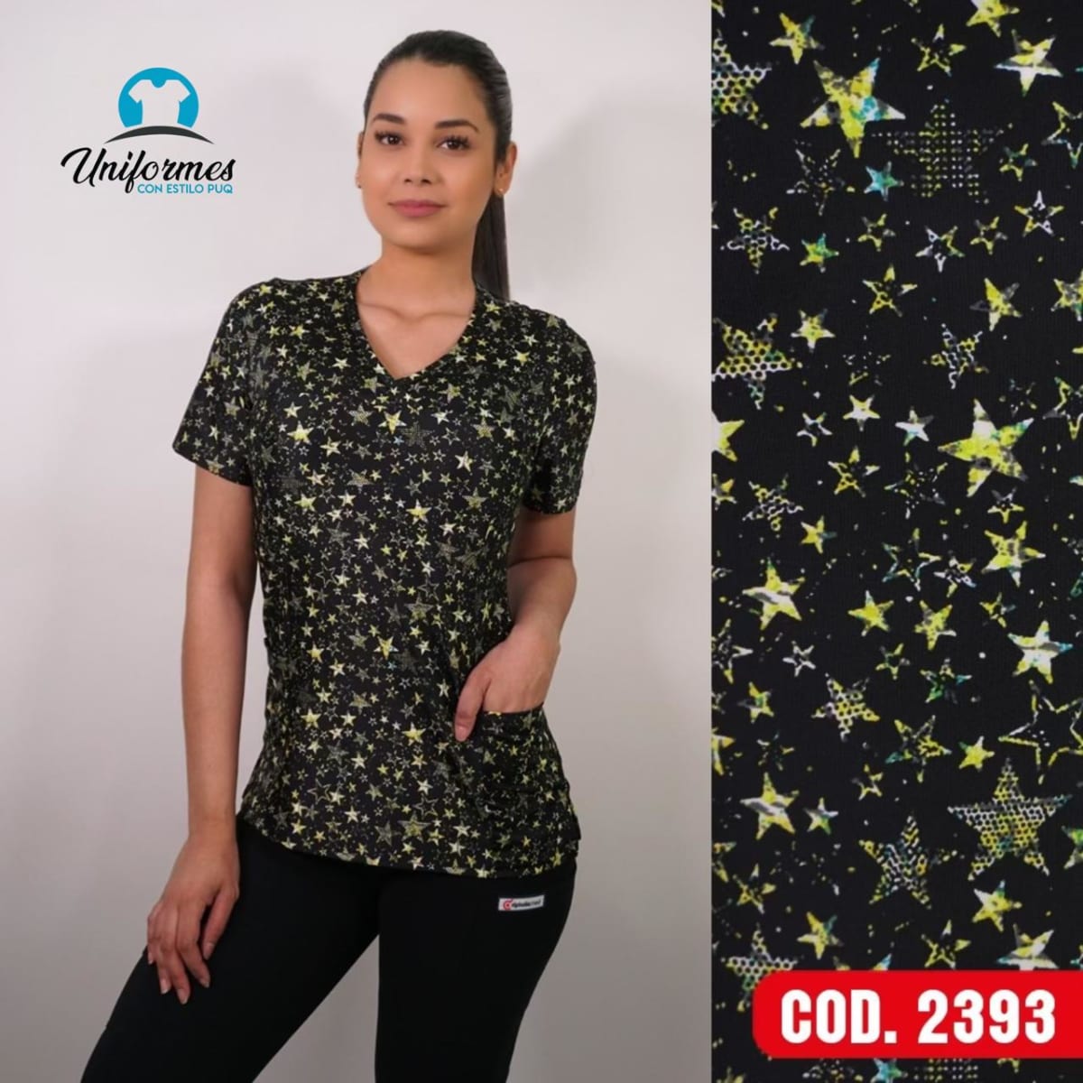 DELANTAL ESTAMPADO ELASTICADO 23931