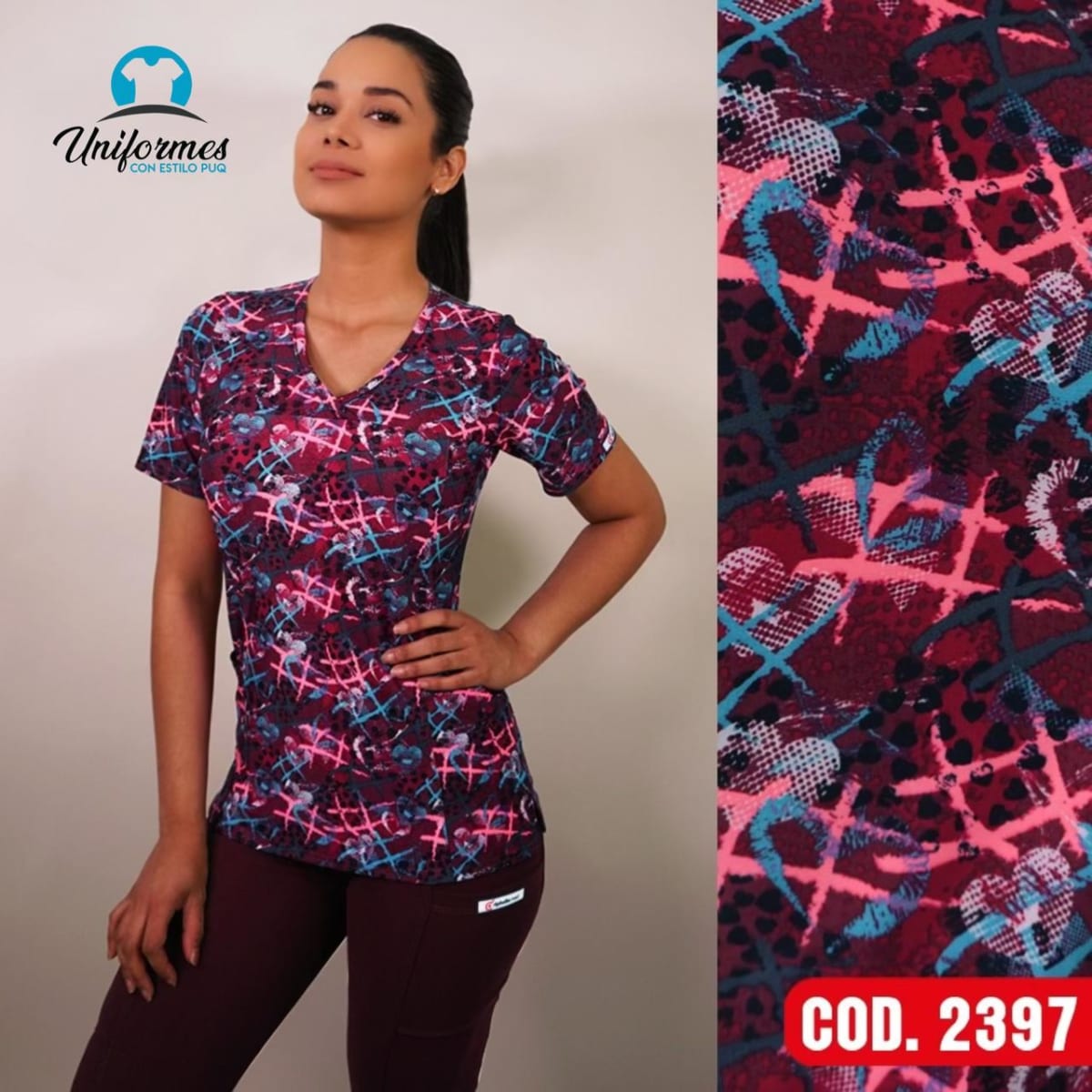 DELANTAL ESTAMPADO ELASTICADO 23971