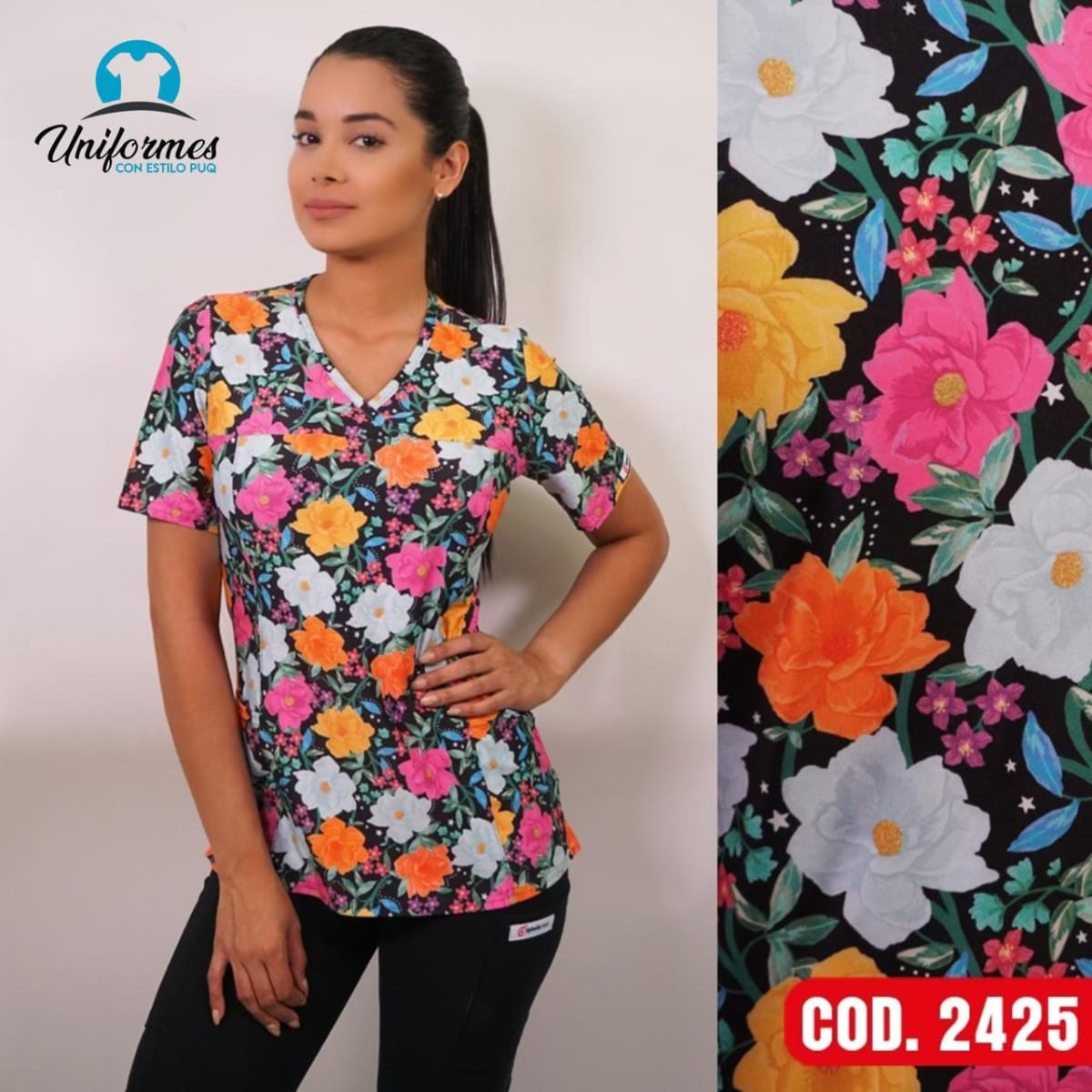 DELANTAL ESTAMPADO ELASTICADO 24251