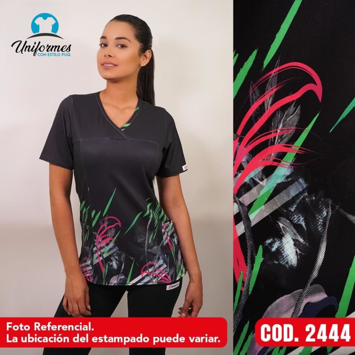 DELANTAL ESTAMPADO ELASTICADO 24441