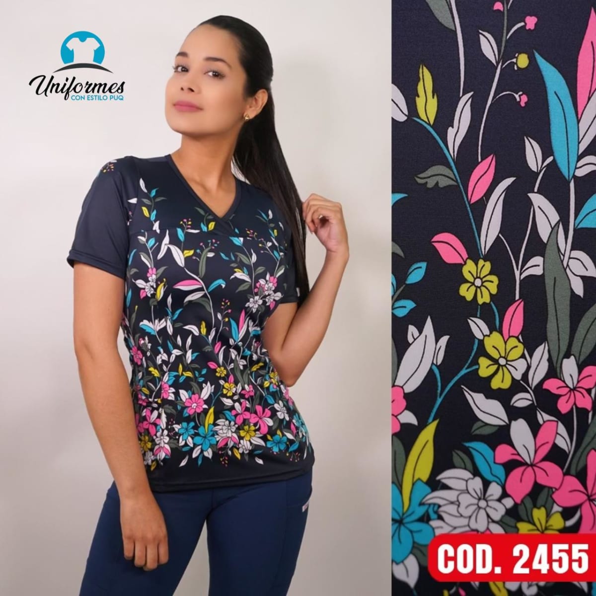 DELANTAL ESTAMPADO ELASTICADO 24551