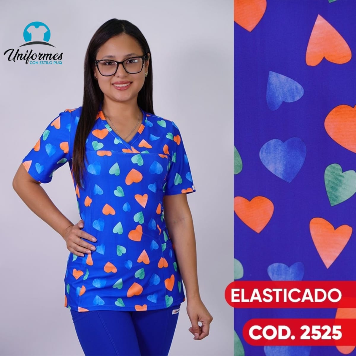 DELANTAL ESTAMPADO ELASTICADO 25251