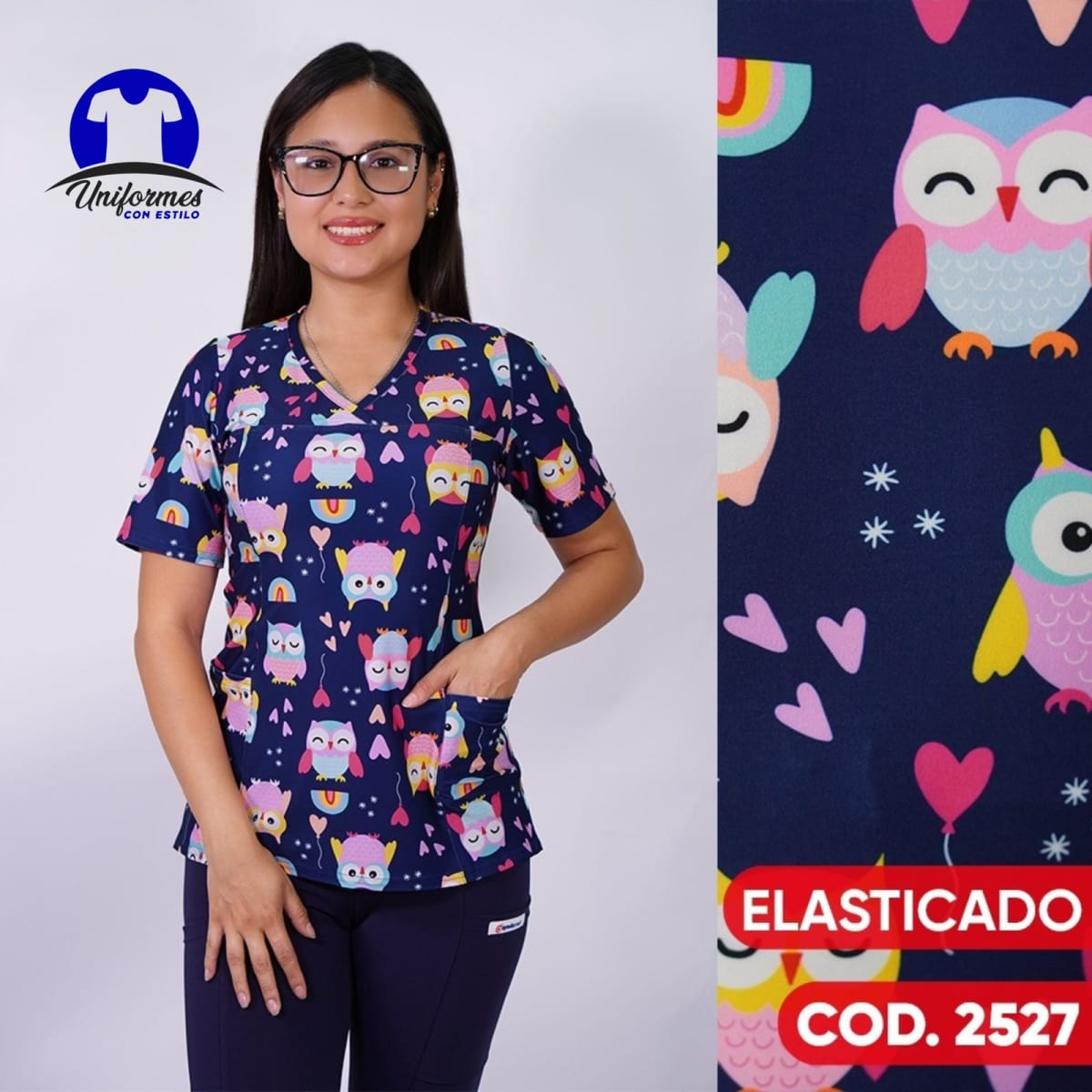 DELANTAL ESTAMPADO ELASTICADO 25271