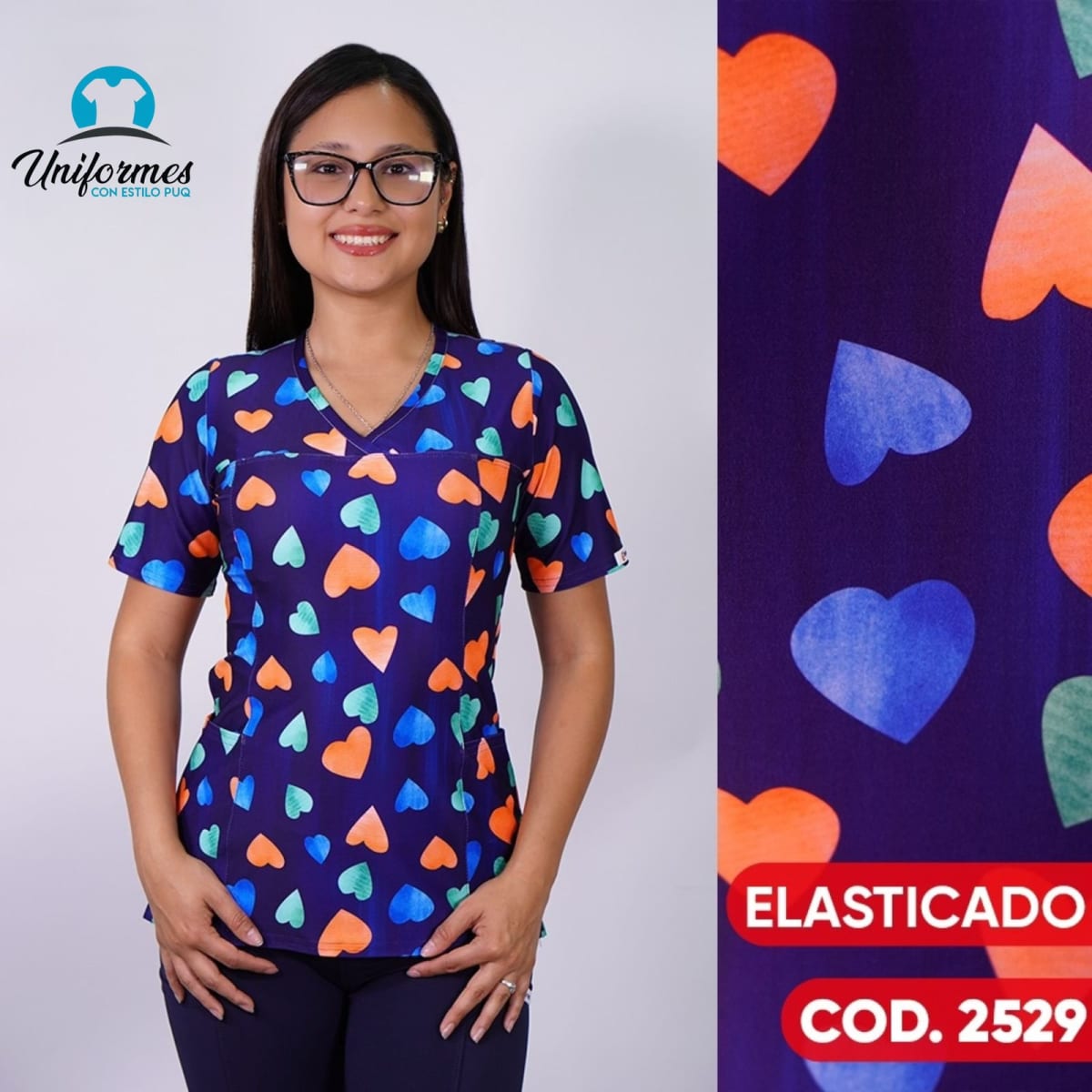 DELANTAL ESTAMPADO ELASTICADO 25291