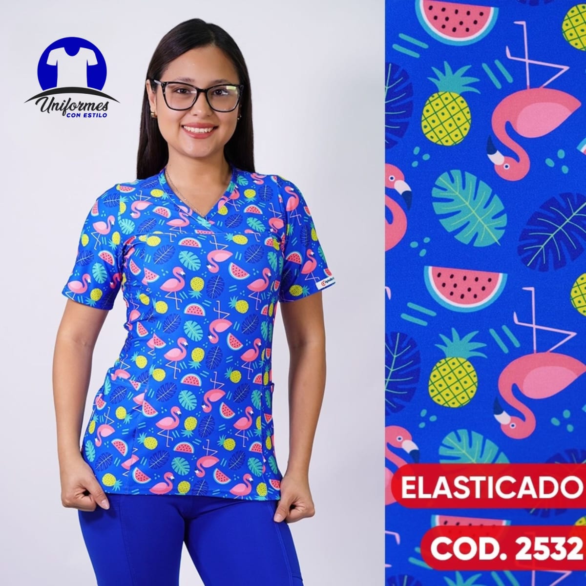 DELANTAL ESTAMPADO ELASTICADO 25321