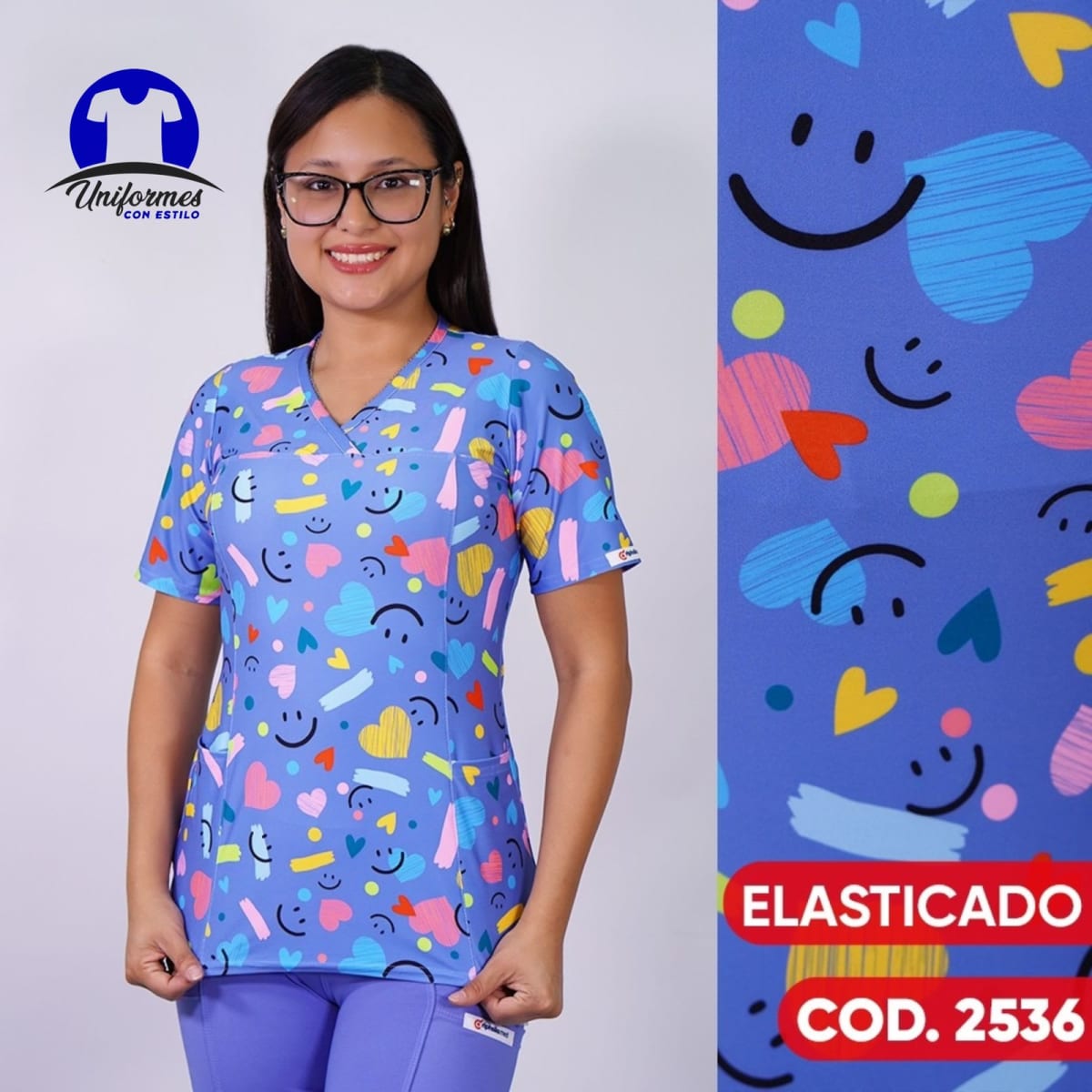 DELANTAL ESTAMPADO ELASTICADO 25361