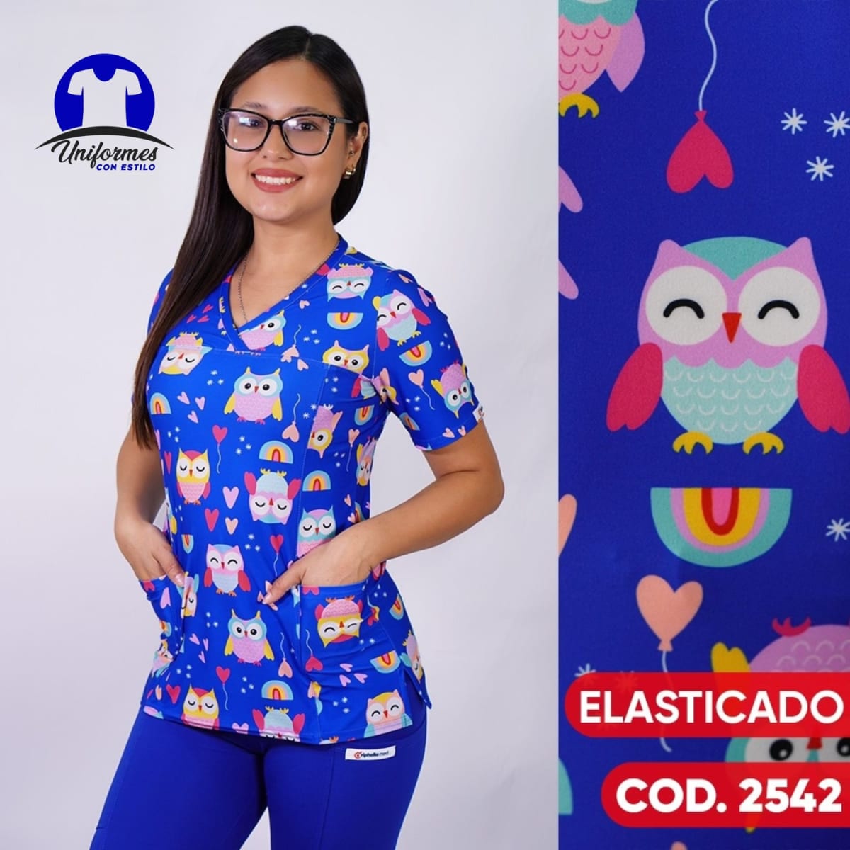 DELANTAL ESTAMPADO ELASTICADO 25421