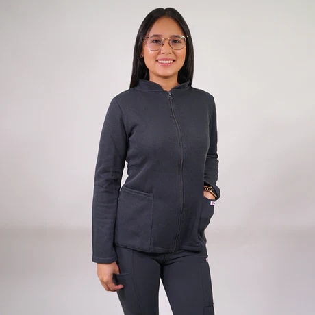 POLERON MUJER TEXTURADO GRIS1