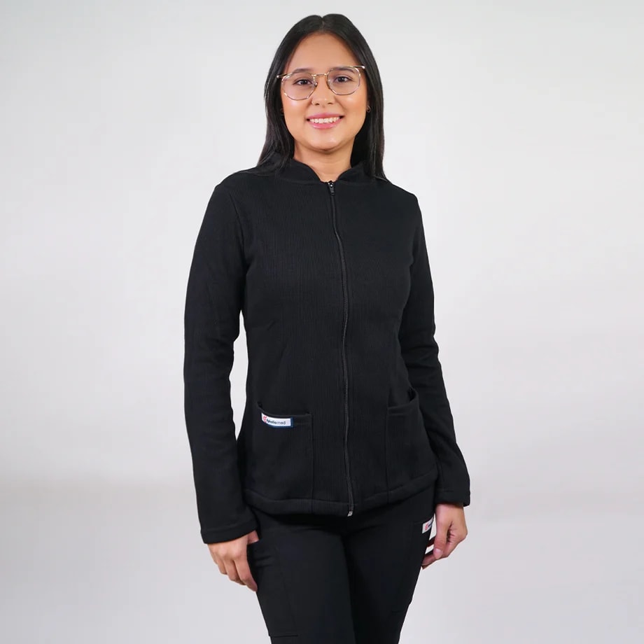 POLERON MUJER TEXTURADO NEGRO1