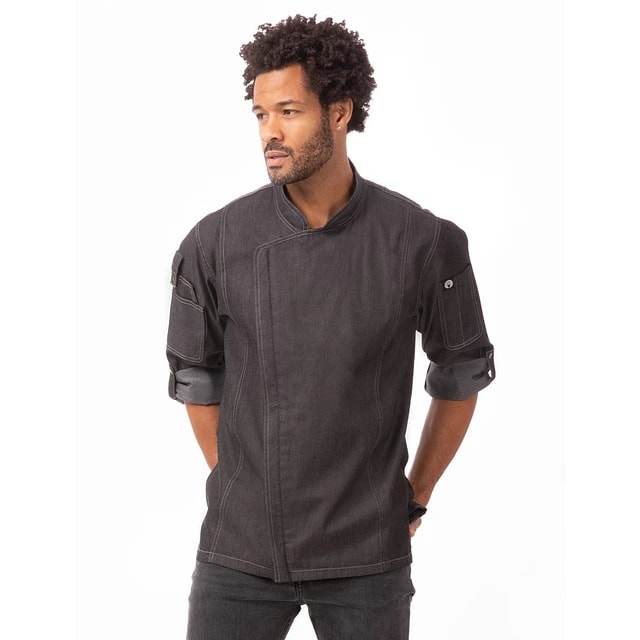 CHAQUETA CIERRE URBAN JEANS NEGRA1