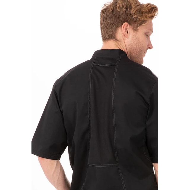 CHAQUETA BOTONES MANGA CORTA NEGRA2