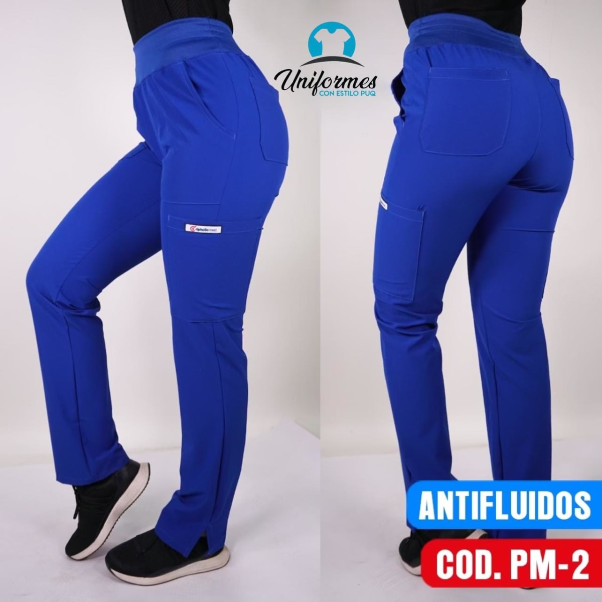 PANTALON UNISEX MEDICAL AZUL REY1