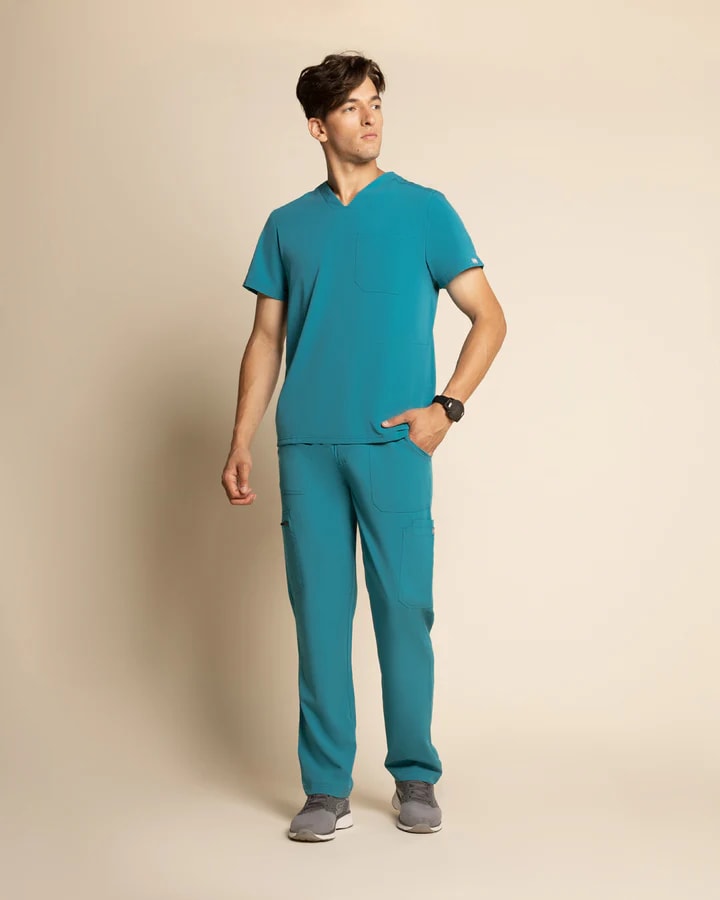 DELANTAL HOMBRE COMFORT TEAL BLUE5