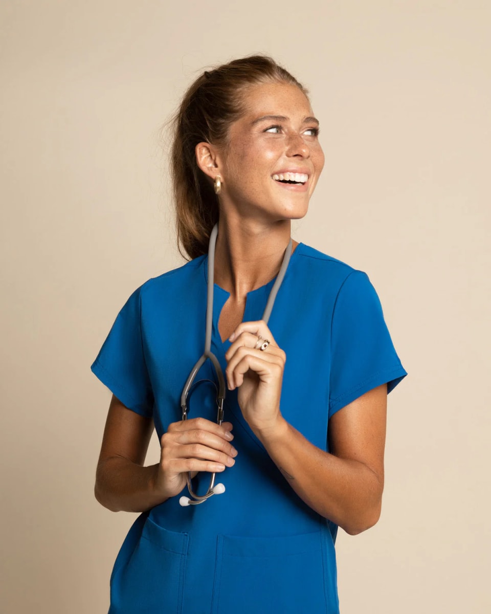 DELANTAL MUJER COMFORT AZUL REY4