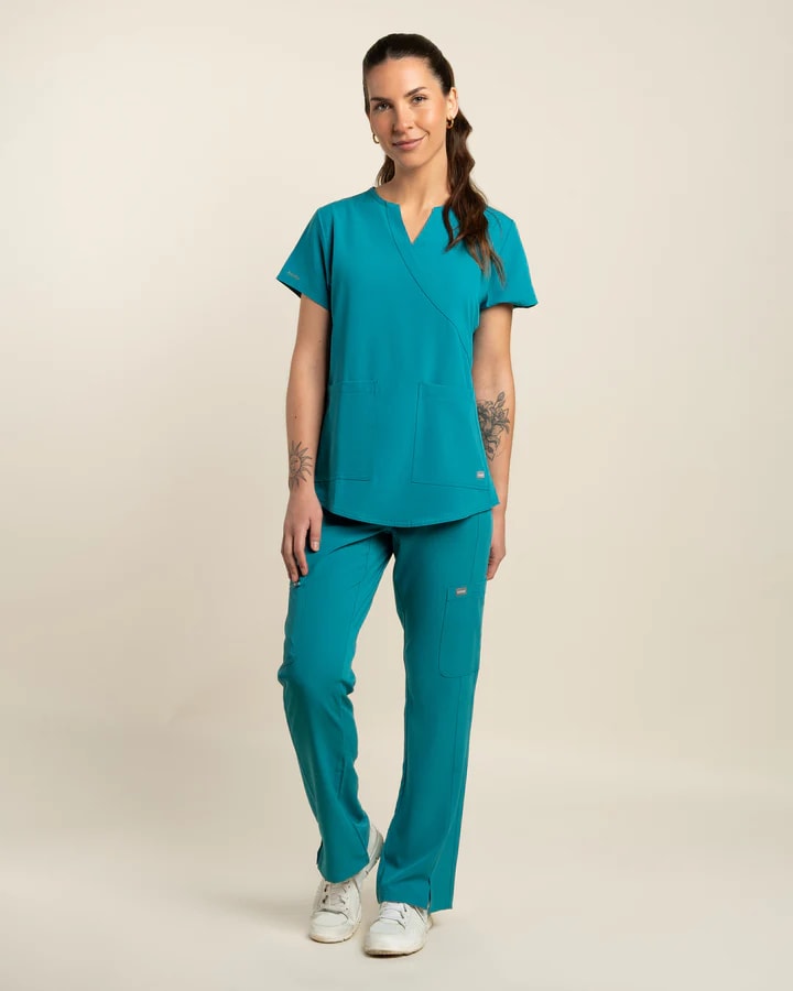 DELANTAL MUJER COMFORT TEAL BLUE7