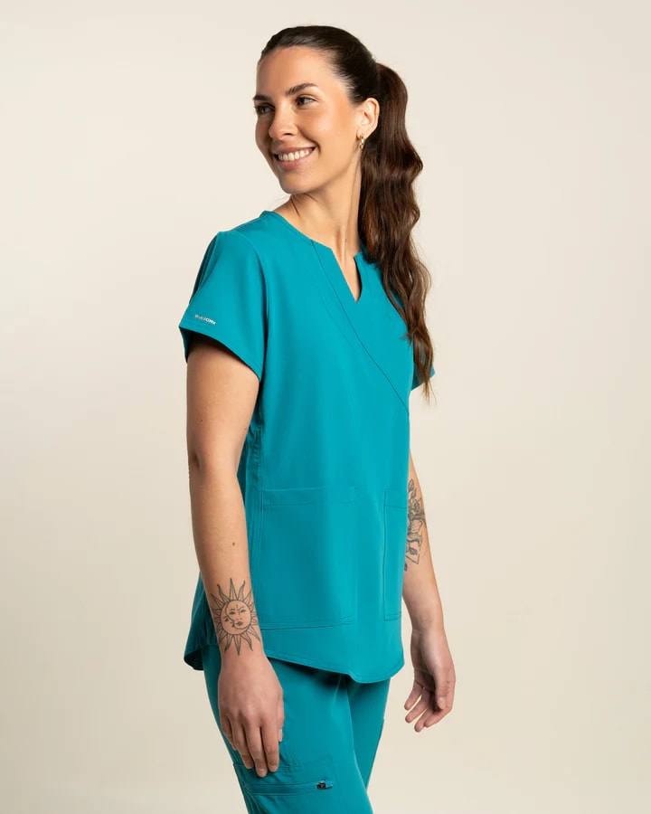 DELANTAL MUJER COMFORT TEAL BLUE 6