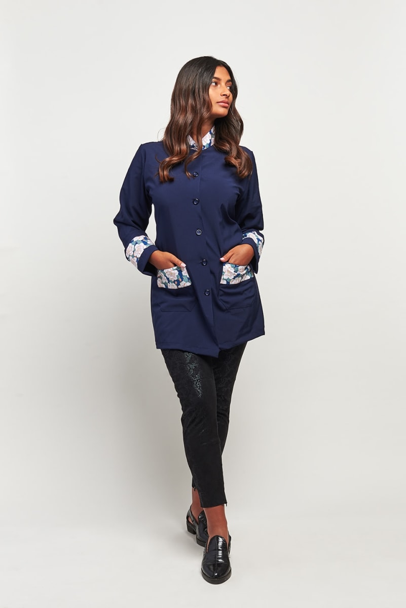 DELANTAL MEREDITH AZUL MARINO M/LARGA3