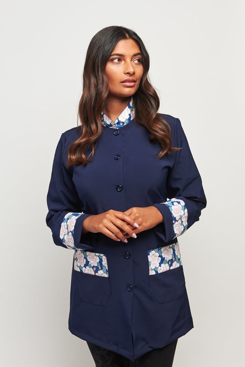 DELANTAL MEREDITH AZUL MARINO M/LARGA1