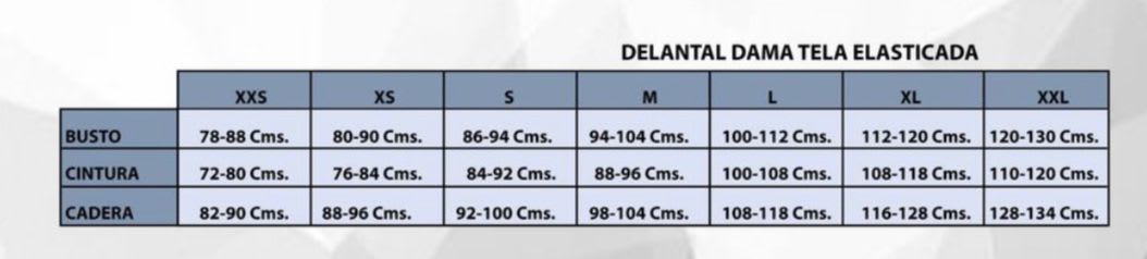 DELANTAL ESTAMPADO ELASTICADO 24742