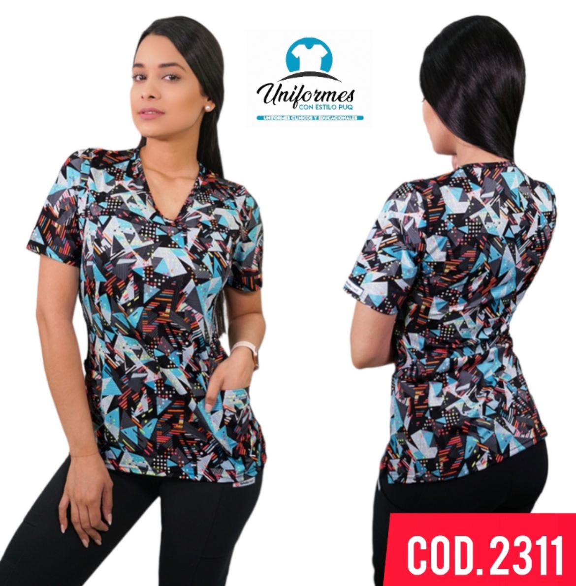 DELANTAL ESTAMPADO ELASTICADO 23111