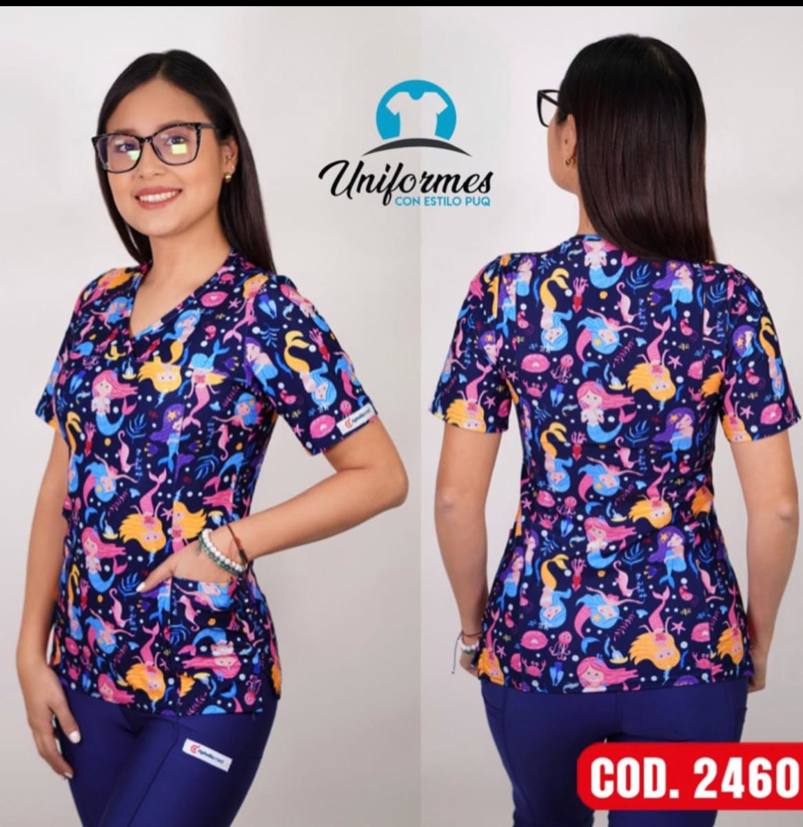 DELANTAL ESTAMPADO ELASTICADO 24601