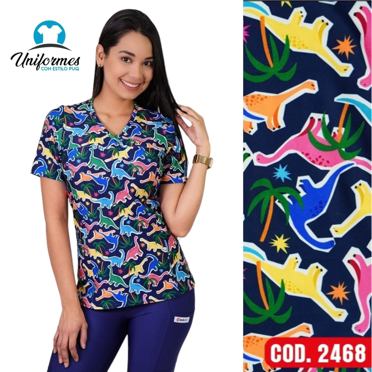 DELANTAL ESTAMPADO ELASTICADO 24681