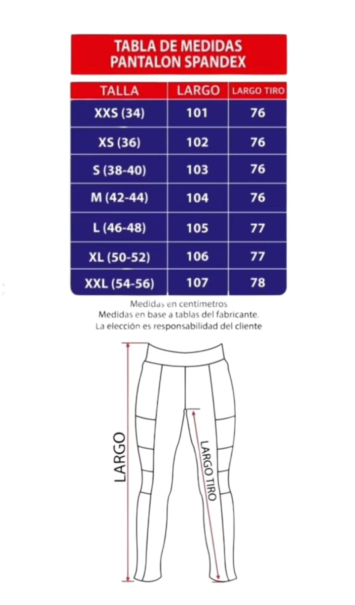 PANTALON MUJER SPANDEX AZUL REY2