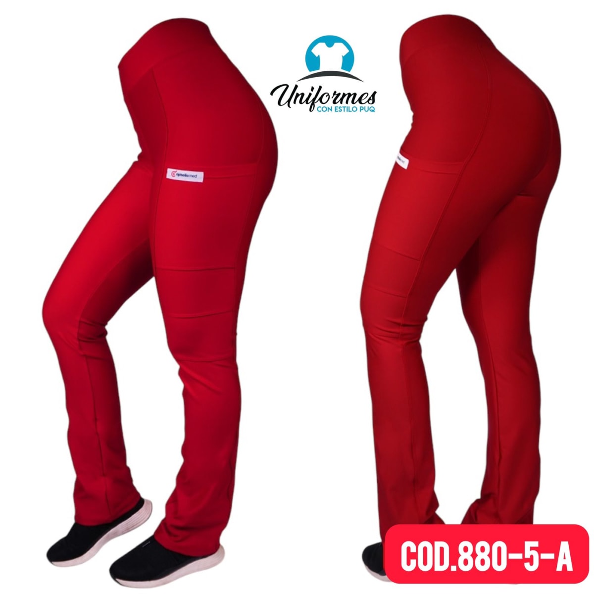 PANTALON MUJER SPANDEX ROJO2