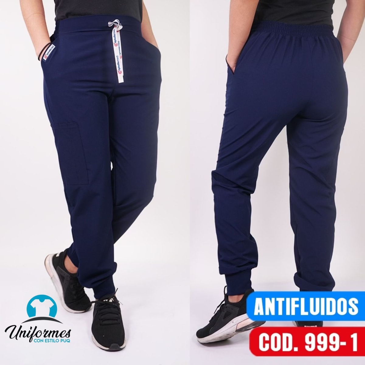 JOGGER UNISEX ANTIFLUIDO AZUL MARINO1