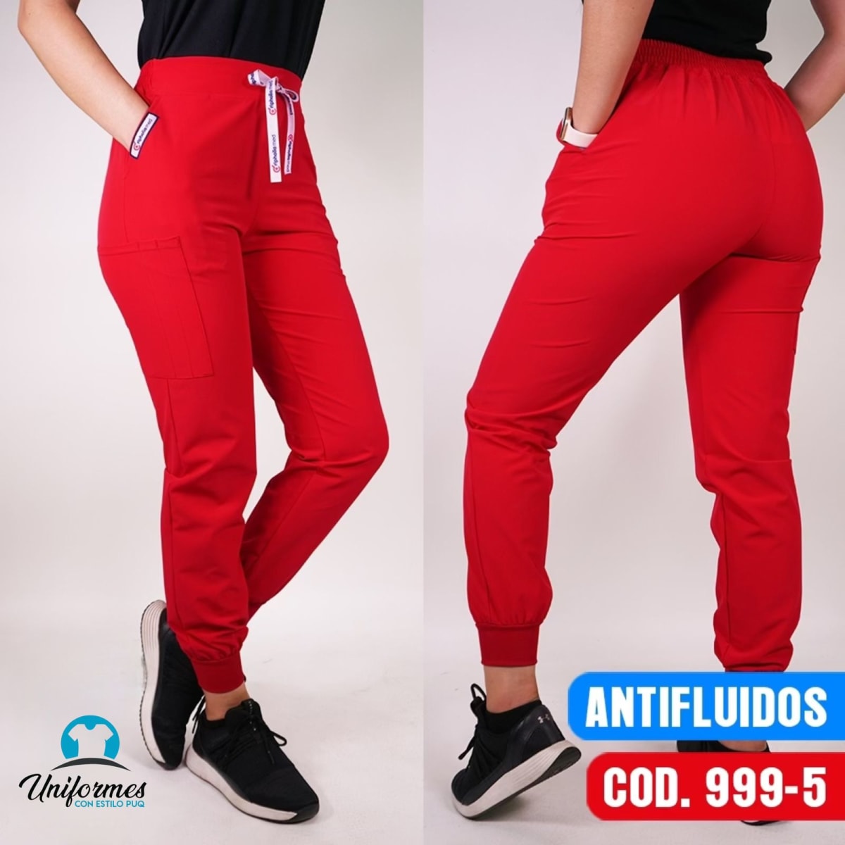 JOGGER UNISEX ANTIFLUIDO ROJO1